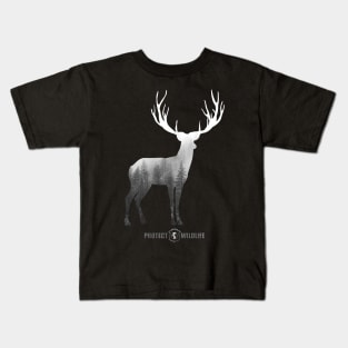 Protect Wildlife - Nature - Deer Silhouette Kids T-Shirt